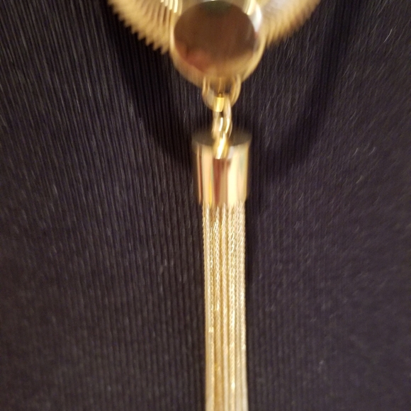 Vince Camuto Serpentine Gold Tassle Necklace - Picture 5 of 8